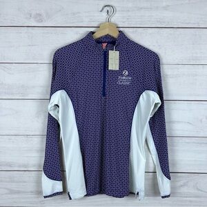 NWT Peter Millar UPF 50+ Zurich Classic 1/4 Zip Golf Pullover Small